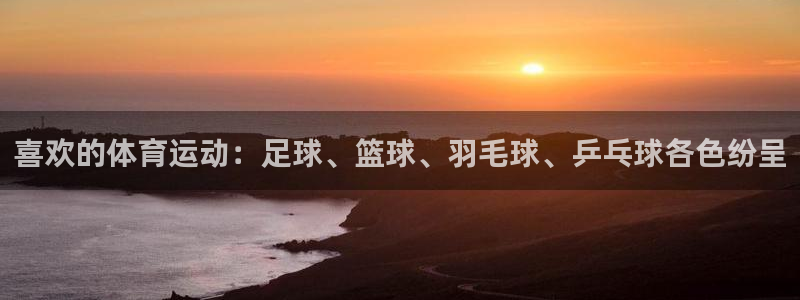 JJB竞技宝官方集团官网：喜欢的体育运动：足球、篮球